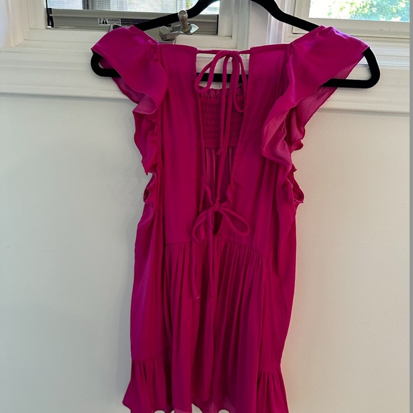 Free People Intimately Hot Pink Flowy mini dress size XS - Picture 4 of 5
